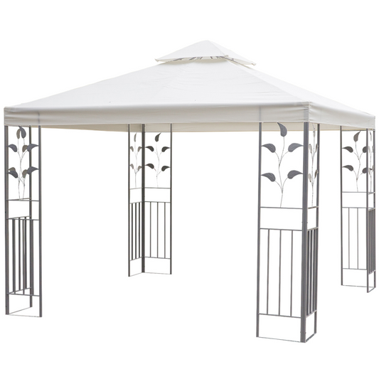 Vented Roof Metal Frame Garden Gazebo