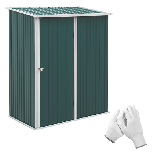 Storage Shed Steel Garden Shed w/ Lockable Door for Garden