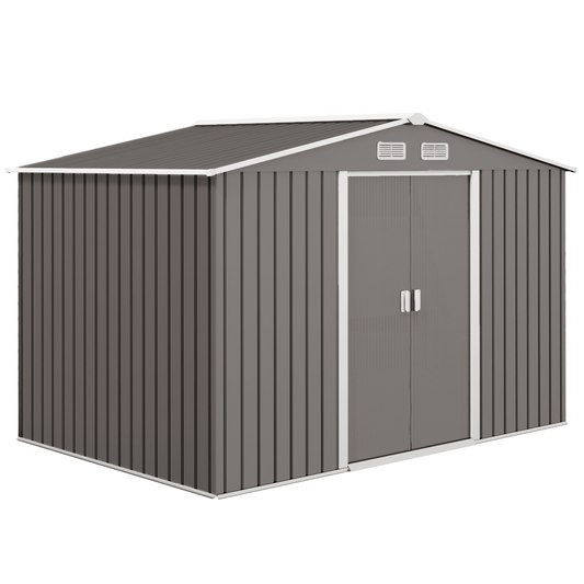 Foundation Ventilation Steel Outdoor Garden Shed Grey