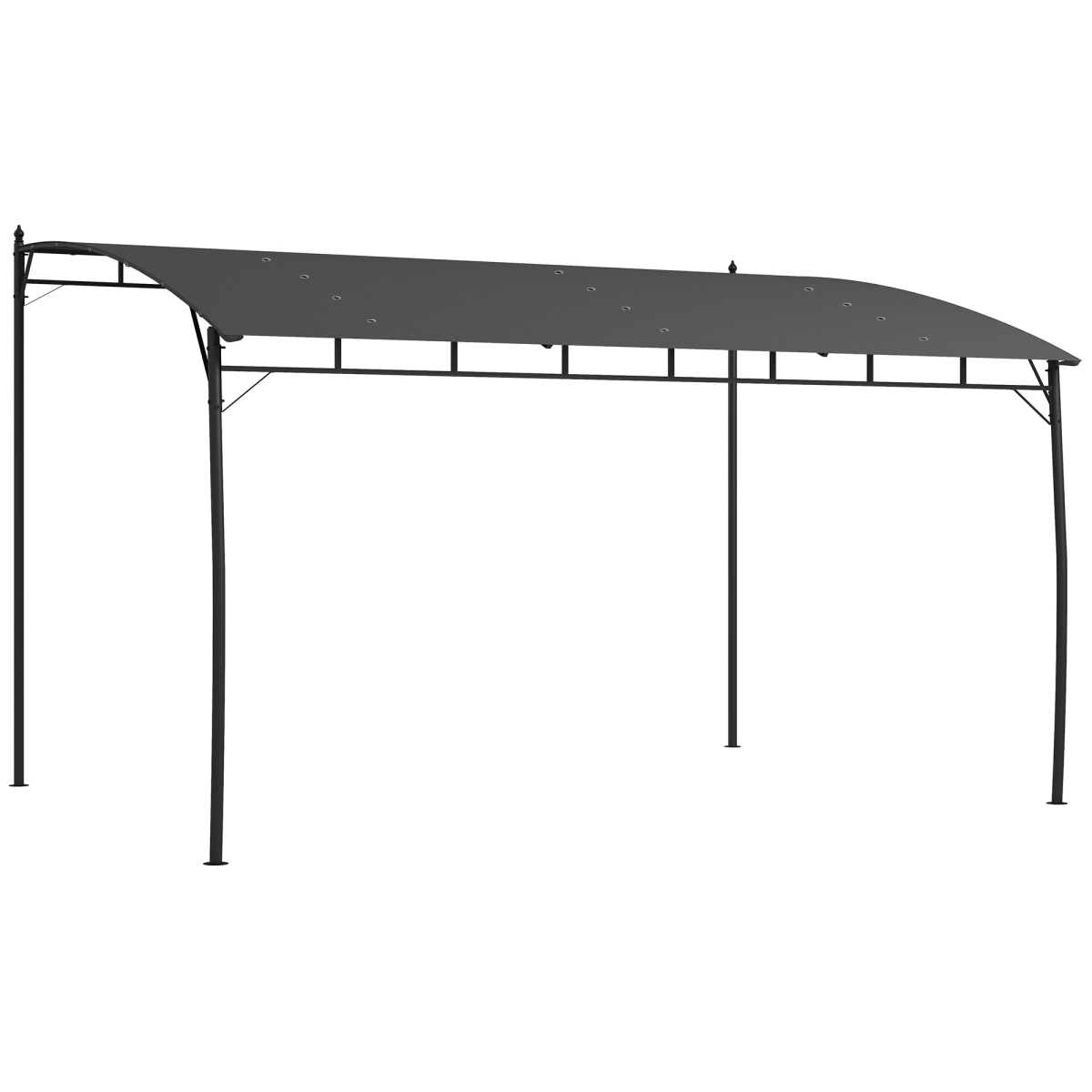 Metal Pergola, Outdoor Gazebo UV-Resistant Sun Shade Shelter 3 x 4m