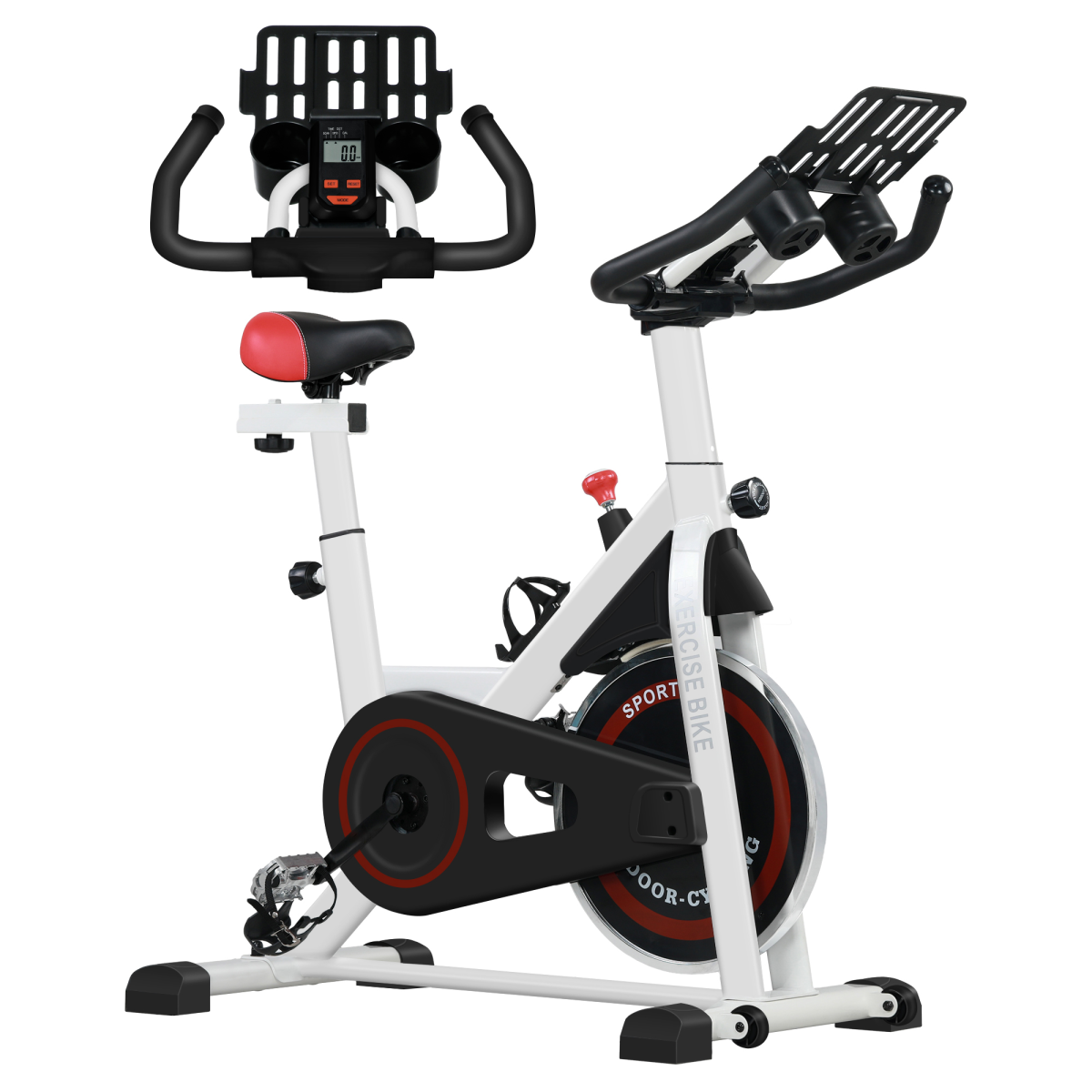 8kg Flywheel Exercise Bike w/ Adjustable Height/Resistance LCD Monitor HOMCOM