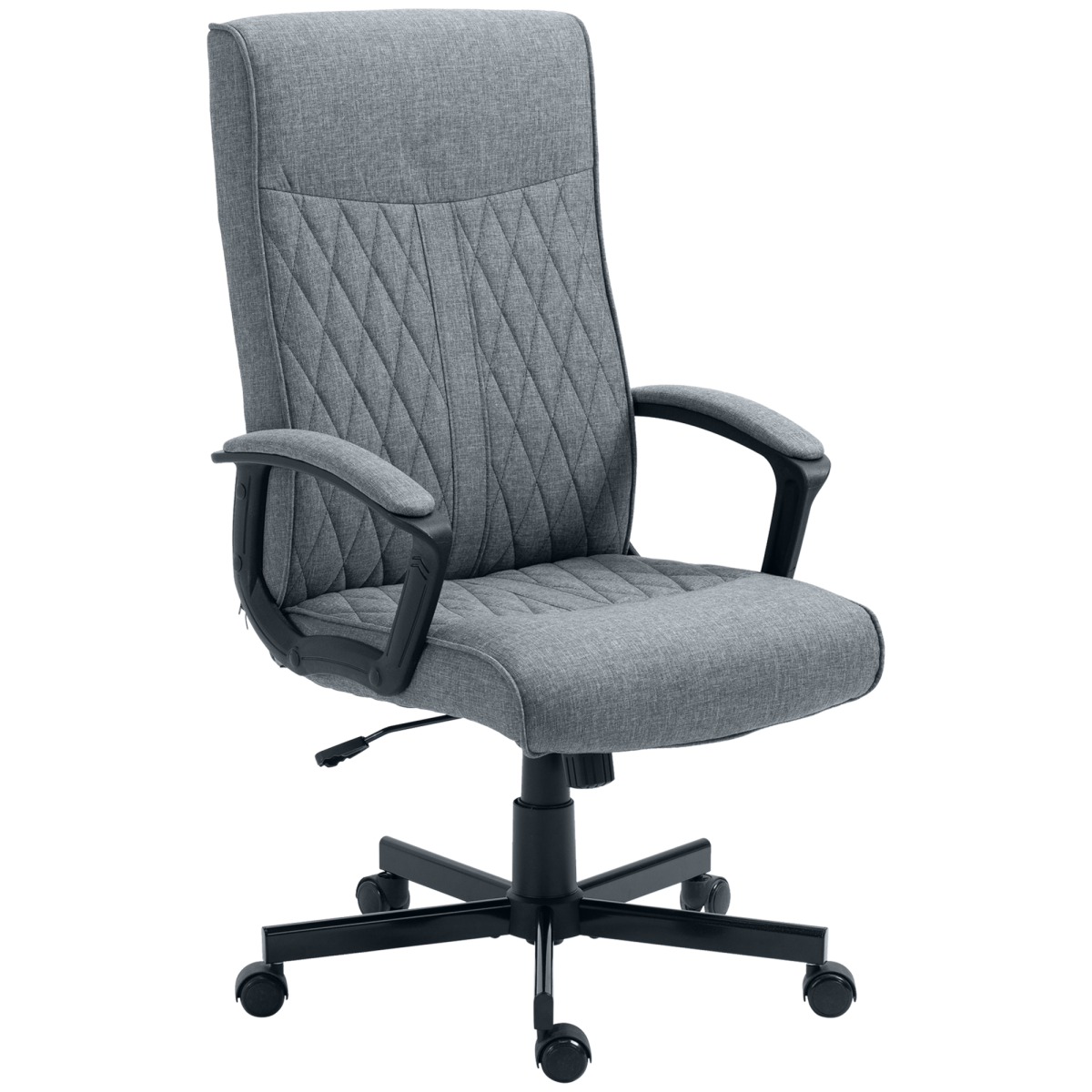 High-Back Home Office Chair with Adjustable Height and Swivel Wheels