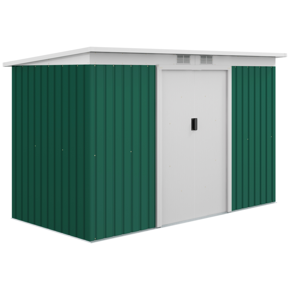 Garden Metal Storage Shed Equipment Tool Box Ventilation & Doors