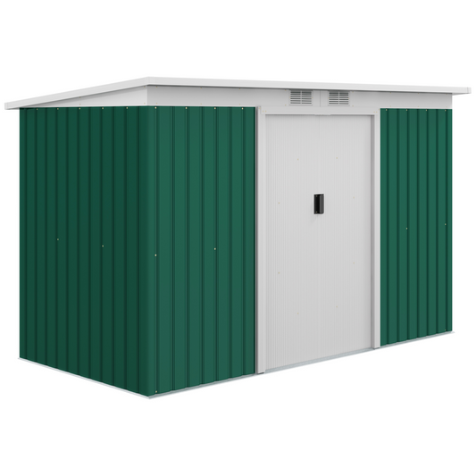 Garden Metal Storage Shed Equipment Tool Box Ventilation & Doors