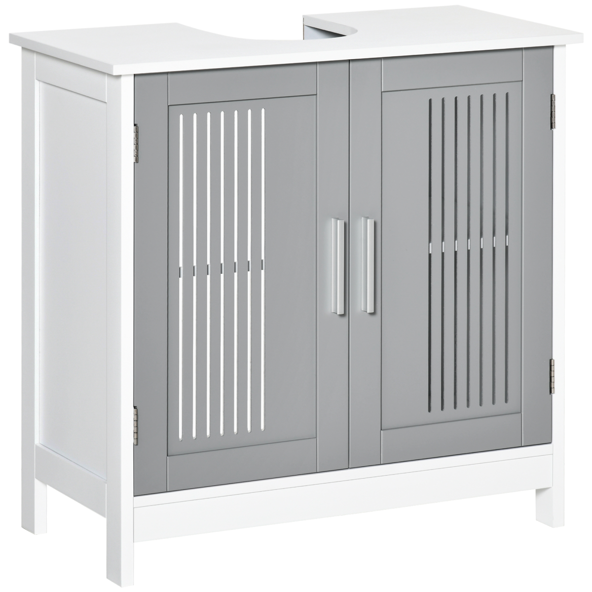 Modern Under Sink Cabinet with 2 Doors, Bathroom Vanity Unit, White