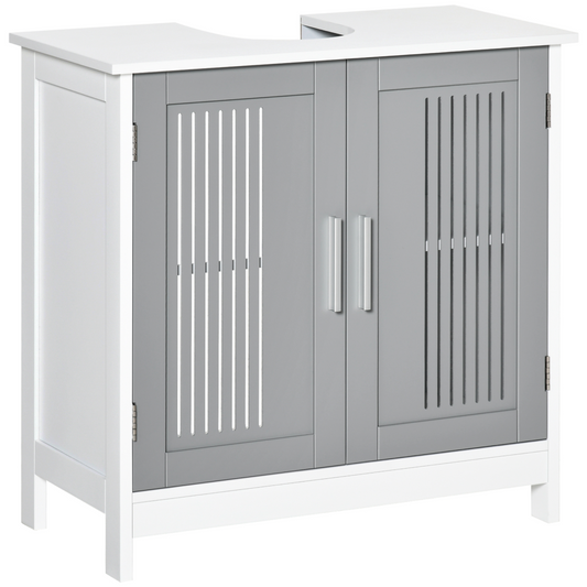 Modern Under Sink Cabinet with 2 Doors, Bathroom Vanity Unit, White